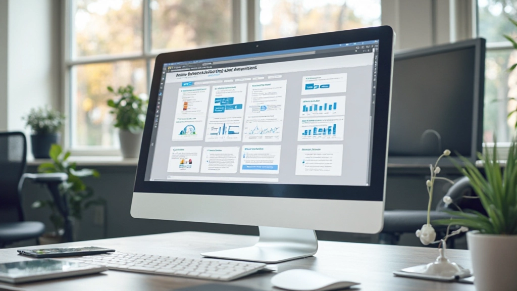 Professioneel werkstation met website-structuurdiagrammen op het scherm